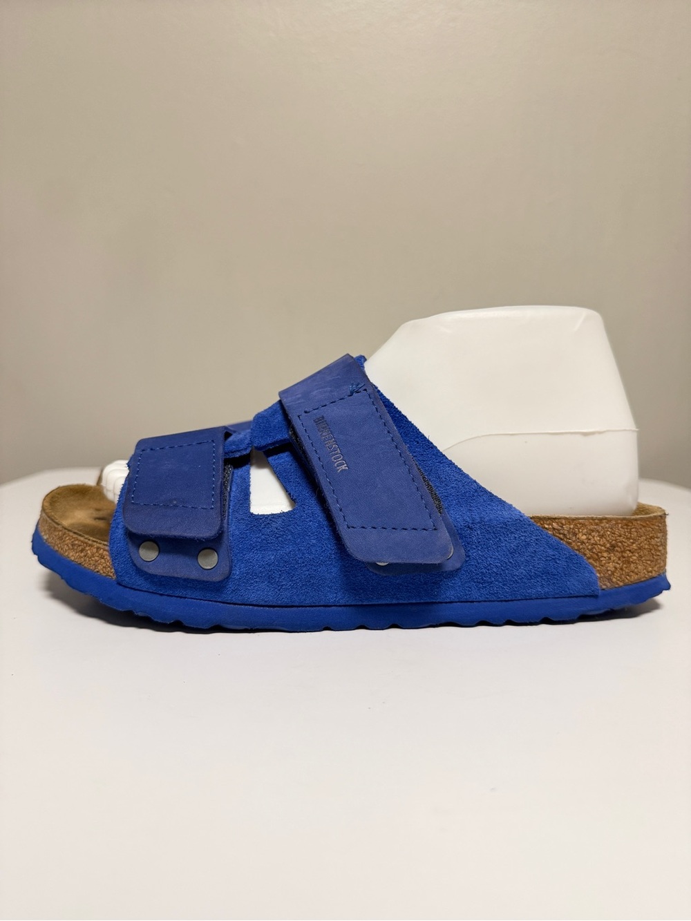 Birkenstock Uji Double Strap Slide Leather Sandals Ultra Blue Women’s EU 39 US 8